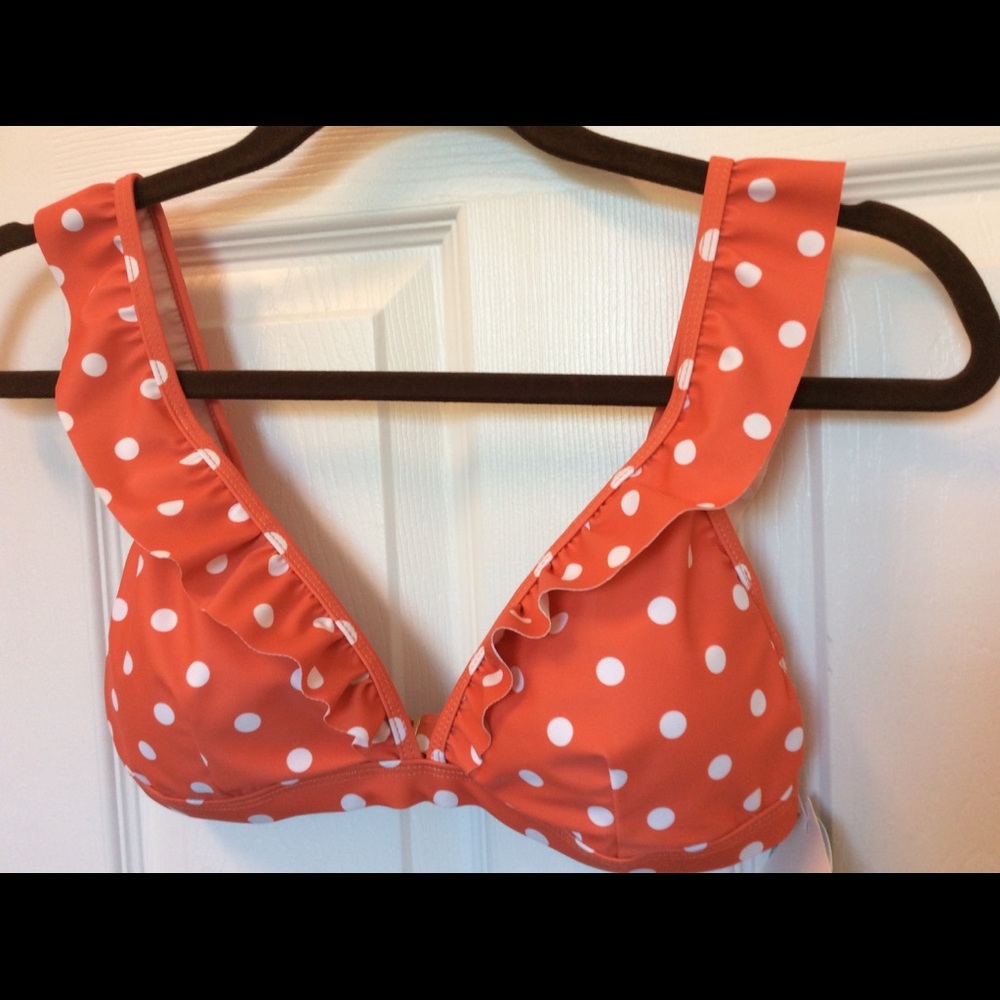 Bikini Top, Orange with ruffles